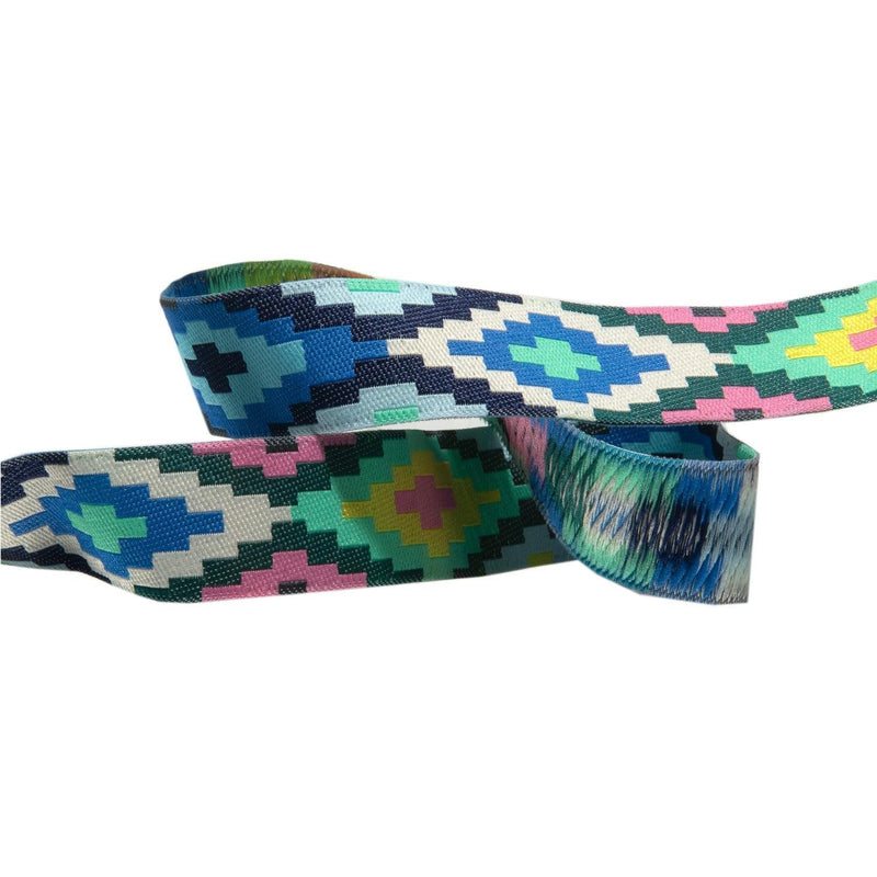 Amy Butler - Blue Spirit Weave Ribbon - 7/8" Wide - Hummingbird Lane Fabrics and Notions