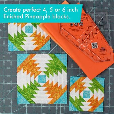 Creative Grids - Pineapple Trim Tool Mini Quilt Ruler - Hummingbird Lane Fabrics and Notions