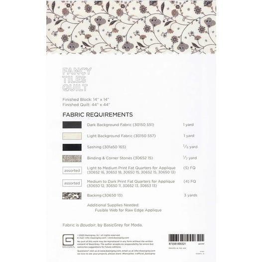 Fancy Tiles Quilt Pattern - BasicGrey - Hummingbird Lane Fabrics and Notions