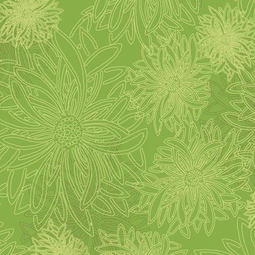Floral Elements - Lettuce - Art Gallery Fabrics - Hummingbird Lane Fabrics and Notions