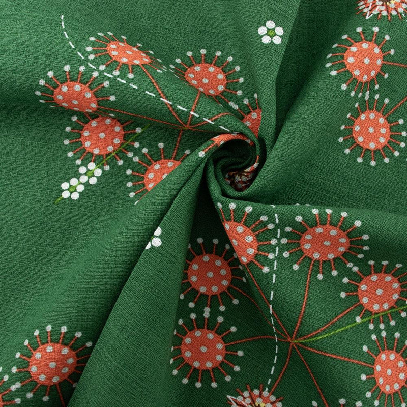 Flowers Feast Barkcloth - Charley Harper - Hummingbird Lane Fabrics and Notions