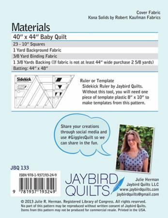 Giggles Baby Quilt Pattern - Jaybird Quilts - Hummingbird Lane Fabrics and Notions