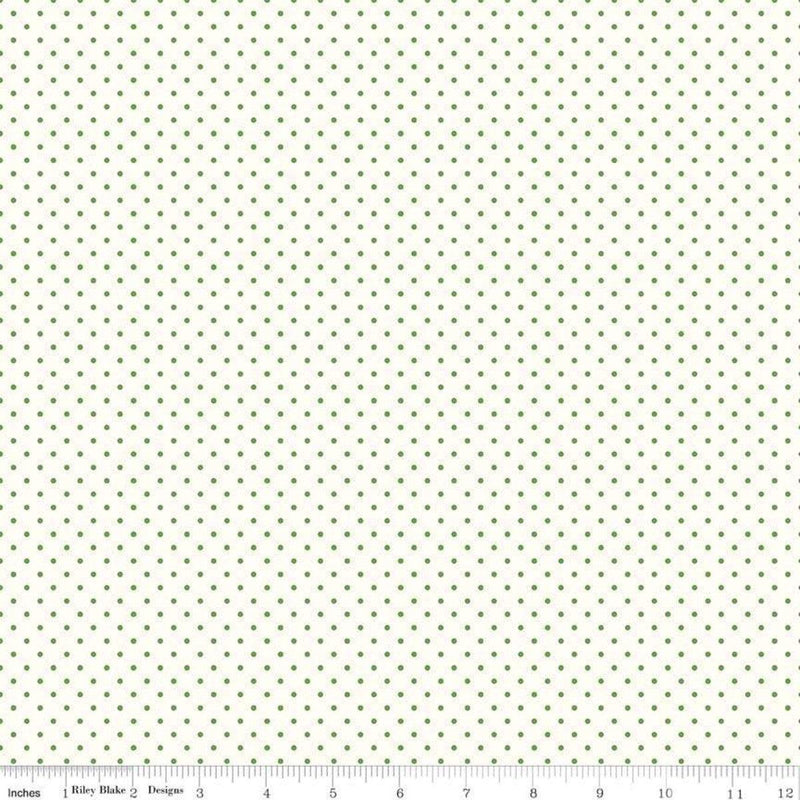 Le Creme Swiss Dot - Clover - Riley Blake Designs - Hummingbird Lane Fabrics and Notions