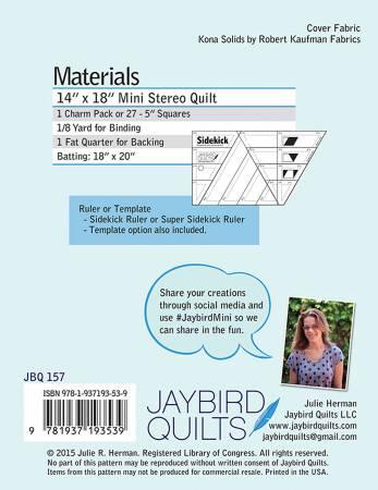 Mini Stereo Quilt Pattern - Jaybird Quilts - Hummingbird Lane Fabrics and Notions