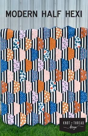 Modern Half Hexi - Knot + Thread Design - Hummingbird Lane Fabrics and Notions