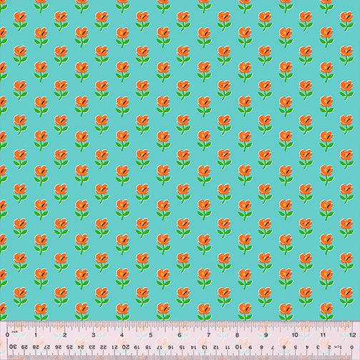 PREORDER - Country Mouse - Provence Teal - Heather Ross - Hummingbird Lane Fabrics and Notions