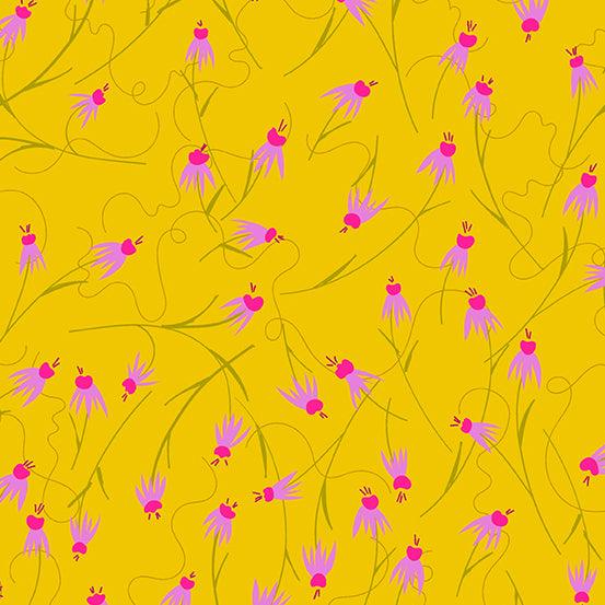 PREORDER - Wildflowers - Coneflower Sunshine - Alison Glass - Hummingbird Lane Fabrics and Notions