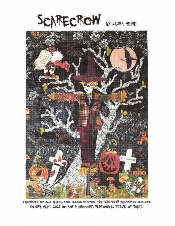 Scarecrow Collage Pattern - Laura Heine - Hummingbird Lane Fabrics and Notions