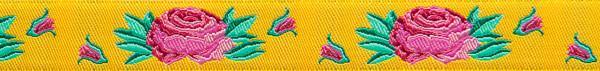 Spanish Rose Yellow Ribbon - 5/8" Wide - Kaffe Fassett - Hummingbird Lane Fabrics and Notions