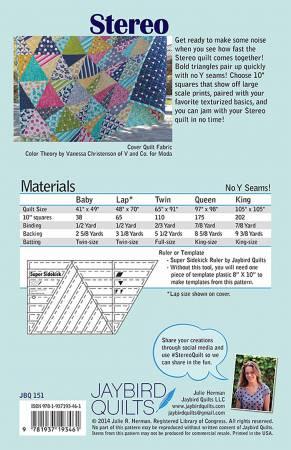 Stereo Quilt Pattern - Jaybird Quilts - Hummingbird Lane Fabrics and Notions