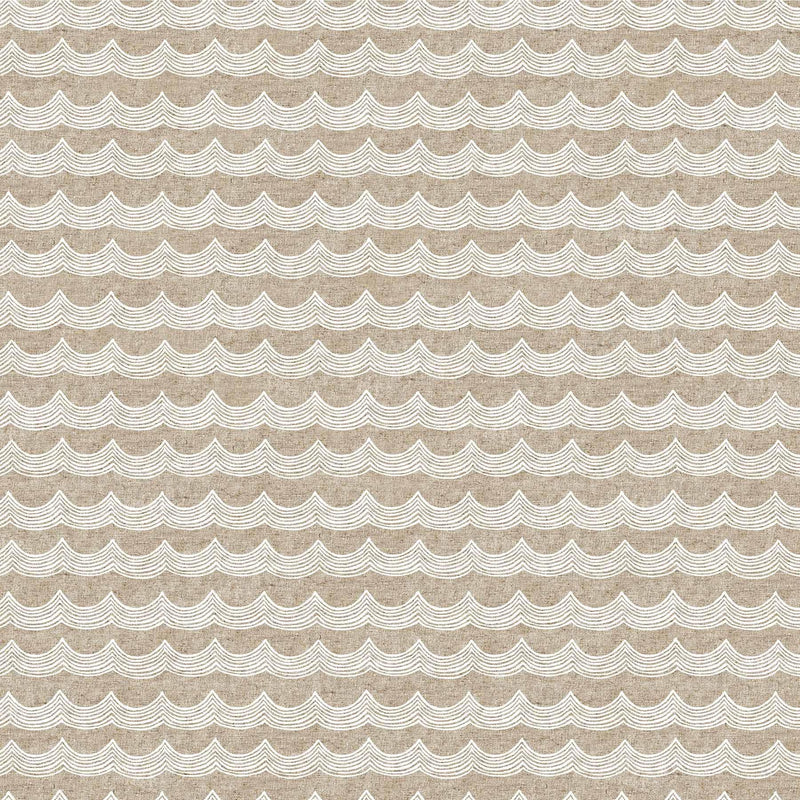 Terra Cotton Linen - White Waves - Ghazal Razavi - Hummingbird Lane Fabrics and Notions