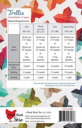 Trellis Quilt Pattern- Cluck Cluck Sew - Hummingbird Lane Fabrics and Notions
