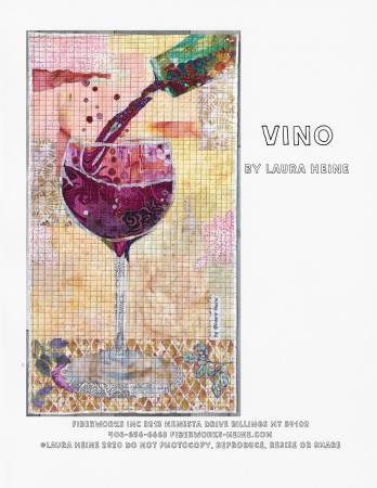 Vino Collage Pattern - Laura Heine - Hummingbird Lane Fabrics and Notions